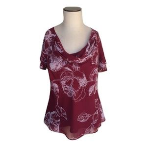 NWT Jacques Vert Artistic Floral Print Blouse